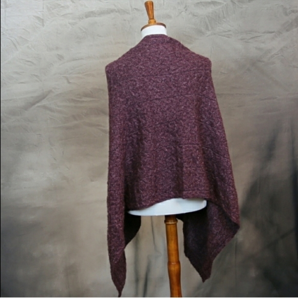 J. Jill knit poncho. Magenta color. One size - Picture 2 of 3